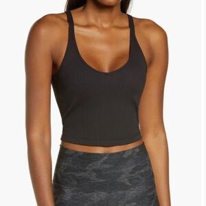 NEW Vuori Rib Crop Tank - Black